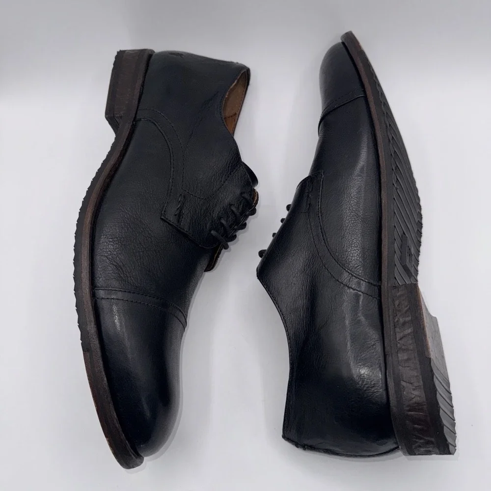 Frye Grant Oxfords Men's Size‎ 13 Black Leather Cap Toe
